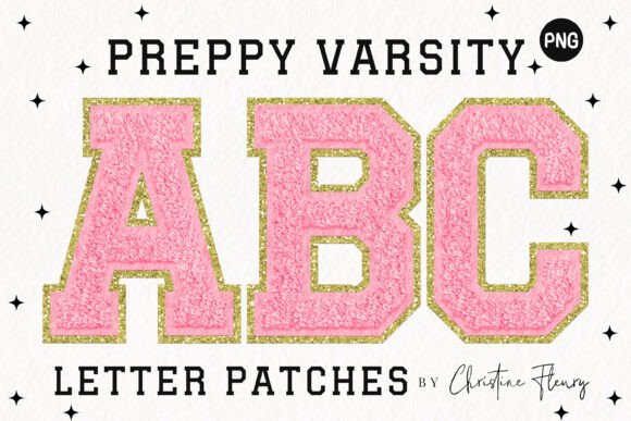 Download Pink Chenille Letter Patches PNG - Ink Collection