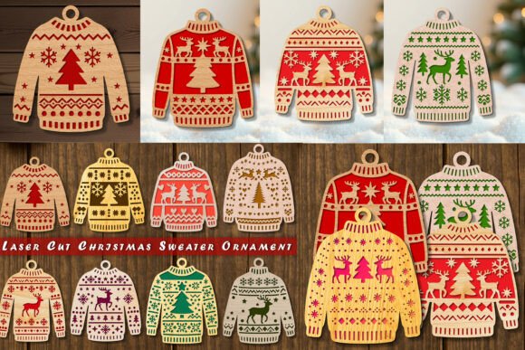 Download Laser Cut Christmas Sweater Ornaments - Ornaments Collection